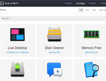 Tablet Screenshot of halfbit.com